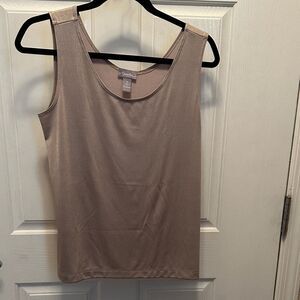 Chico's Travelers Women's Taupe Gold Tank Top Size 1 (Medium/8)